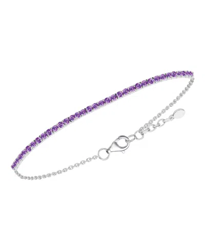 Macy's Multi-gemstone Bracelet In Sterling Silver In Blue
