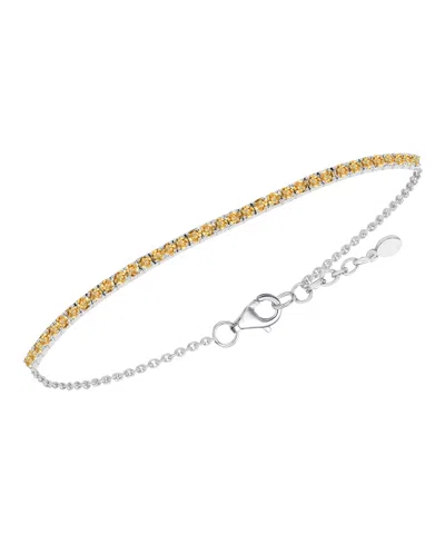 Macy's Multi-gemstone Bracelet In Sterling Silver