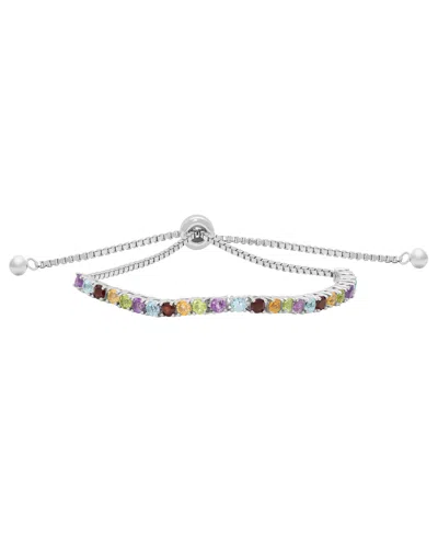 Macy's Multi-stones Bolo Bracelet (1.84 Ct. T.w.) In Sterling Silver