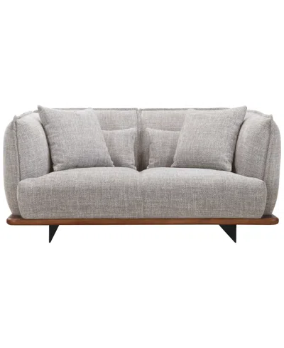 Macy's Muriel 68" Fabric Loveseat Sofa In Storm Gray