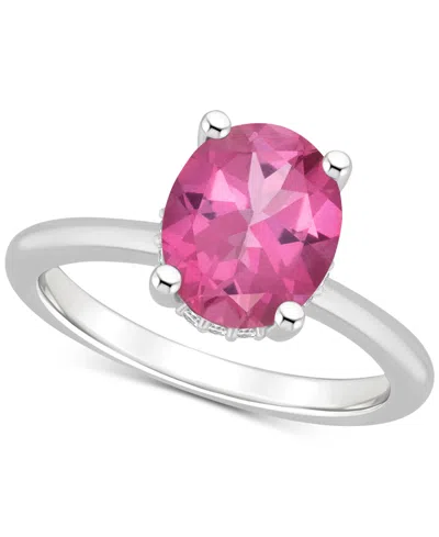 Macy's Mystic Topaz Oval Solitaire Ring (3-5/8 Ct. T.w.) In Sterling Silver (also In Pink Topaz)