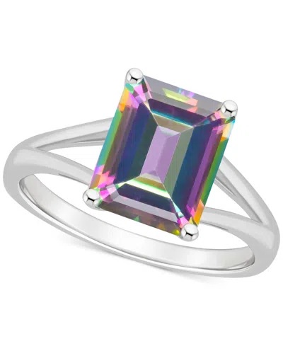Macy's Mystic Topaz Split Shank Polished Statement Ring (4-1/4 Ct. T.w.) In Sterling Silver (also In Pink T