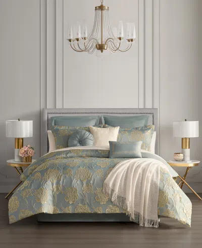 Macy's Mytex Avignon Floral Jacquard 14 Pc.comforter Sets In Multi