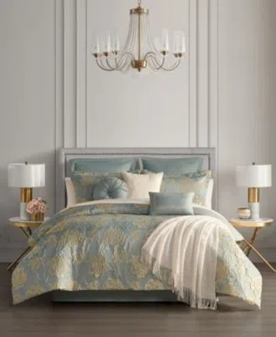 Macy's Mytex Avignon Floral Jacquard 14 Pc.comforter Sets In Multi