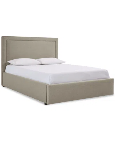 Macy's Naliya California King Upholstered Storage Bed In Sand