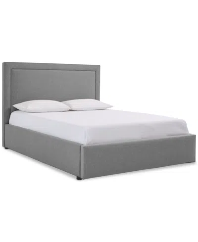 Macy's Naliya Queen Upholstered Storage Bed In Gray