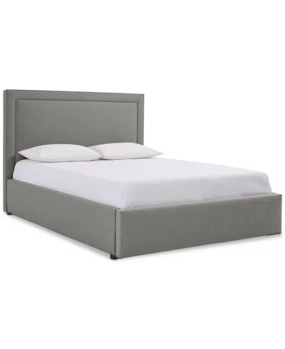 Macy's Naliya Queen Upholstered Storage Bed In Gray