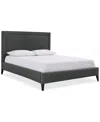 Macy's Naliya Upholstered Full Bed In Blue