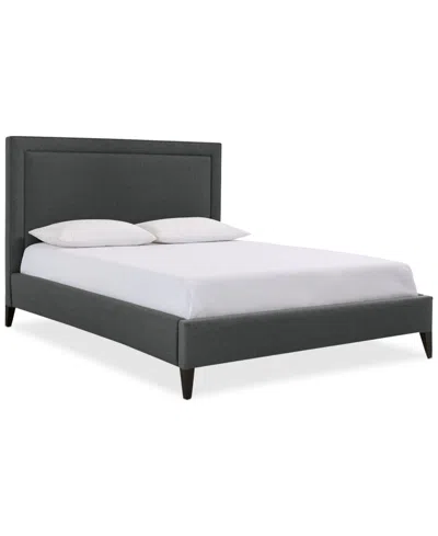 Macy's Naliya Upholstered Full Bed In Blue