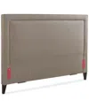 Macy's Naliya Upholstered King Headboard In Brown
