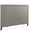 Macy's Naliya Upholstered King Headboard In Gray