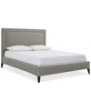 Macy's Naliya Upholstered Queen Bed In Gray