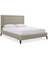 Macy's Naliya Upholstered Queen Bed In Sand