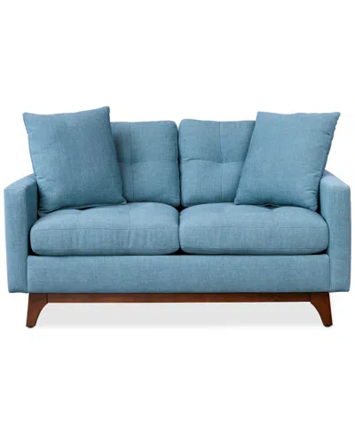 Macy's Nari 58" Fabric Tufted Loveseat, Created For  In Steel