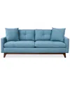 Macy's Nari 83" Fabric Tufted Sofa, Created For  In Steel