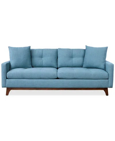 Macy's Nari 83" Fabric Tufted Sofa, Created For  In Steel