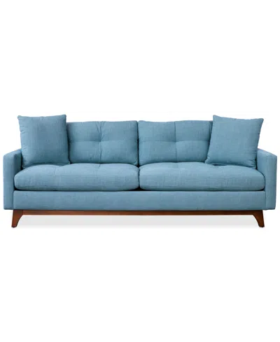 Macy's Nari 89" Fabric Tufted Estate Sofa, Created For  In Steel