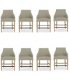 Macy's Nelin 8pc Counter Height Chair Set In Sand