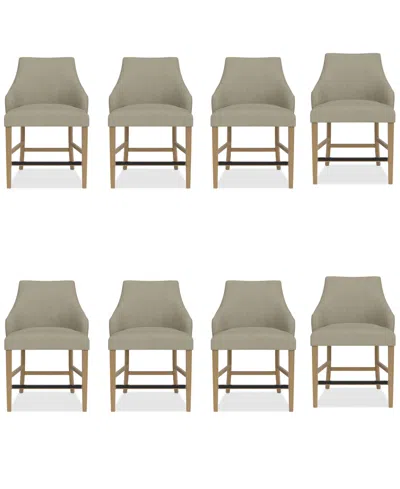 Macy's Nelin 8pc Counter Height Chair Set In Sand
