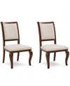 Macy's Nelman 2-pc. Dining Side Chair Set, Created For  In Brown