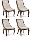 Macy's Nelman 4-pc. Dining Host Chair Set, Created For  In Brown