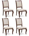 Macy's Nelman 4-pc. Dining Side Chair Set, Created For  In Brown