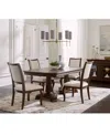 Macy's Nelman 5-pc. Rectangular Dining Set (table & 4 Side Chairs), Created For  In Brown
