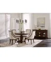 Macy's Nelman 5-pc. Round Dining Set (table & 4 Host Chairs), Created For  In Brown