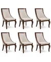 Macy's Nelman 6-pc. Dining Host Chair Set, Created For  In Brown