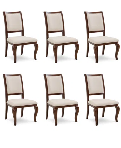 Macy's Nelman 6-pc. Dining Side Chair Set, Created For  In Brown