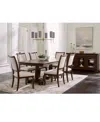 Macy's Nelman 7-pc. Rectangular Dining Set (table & 6 Side Chairs), Created For  In Brown