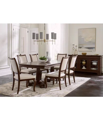 Macy's Nelman 7-pc. Rectangular Dining Set (table & 6 Side Chairs), Created For  In Brown