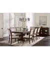 Macy's Nelman 9-pc. Rectangular Dining Set (table & 8 Side Chairs), Created For  In Brown
