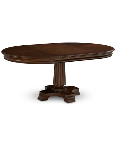Macy's Nelman Round Dining Table, Created For  In Brown