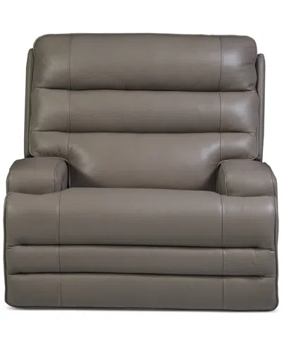 Macy's Nerton Leather Zero Gravity Recliner, Exclusively At  In Brown