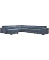 Macy's Nevio 6-pc. Fabric Power Headrest Sectional With 1 Power Motion Chair