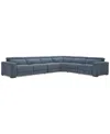 Macy's Nevio 6-pc. Fabric Power Headrest Sectional With 2 Power Motion Chairs