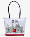 Macy's New York Skyline Graphic Zip Shoulder Bag,  Exclusive In Multi