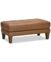 Macy's Niebee 47" Leather Cocktail Ottoman, Created For  In Toffee