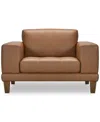 Macy's Niebee 52" Leather Chair, Created For  In Toffee