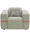Macy's Nierling Fabric Power Motion Recliner With Power Headrest, Exclusively At  In Green