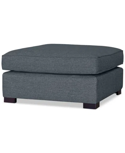 Macy's Nightford 38" Fabric Bumper Ottoman, Created For  In Gray