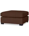 Macy's Nightford 38" Fabric Bumper Ottoman, Created For  In Doblin Russett