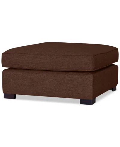 Macy's Nightford 38" Fabric Bumper Ottoman, Created For  In Brown