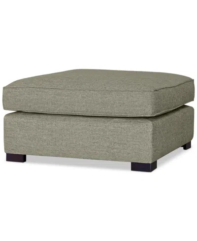 Macy's Nightford 38" Fabric Bumper Ottoman, Created For  In Gray