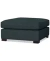 Macy's Nightford 38" Fabric Bumper Ottoman, Created For  In Lucca Charcoal