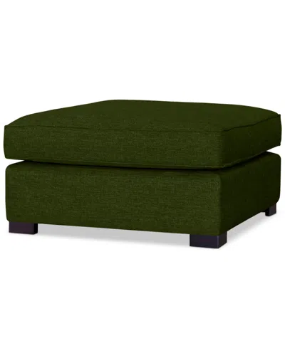 Macy's Nightford 38" Fabric Bumper Ottoman, Created For  In Lucca Forest