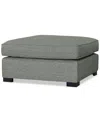 Macy's Nightford 38" Fabric Bumper Ottoman, Created For  In Lucca Grey