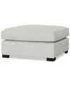 Macy's Nightford 38" Fabric Bumper Ottoman, Created For  In Lucca Ivory