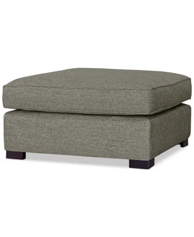 Macy's Nightford 38" Fabric Bumper Ottoman, Created For  In Maxwell Linen